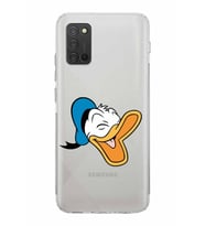 Samsung Galaxy A02s  Kamera Korumalı  Kapak Donald Duck Tasarımlı  Şeffaf Kılıf