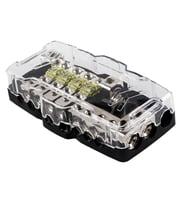 QFH-62  QLine 4 Çıkışlı Sigortalı Voltaj Dağıtıcı Bloğu (Siyah)