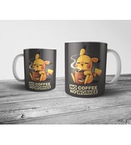 Pixxa Pokemon Pikachu No Coffee No Workee Kupa Bardak Model 1