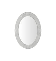Çelik Ayna Dek. Örgü Oval Ayna Renkli 77*64 979 (Krem)