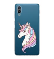 Samsung Galaxy A02  Kamera Korumalı  Kapak Unicorn Tasarımlı  Şeffaf Kılıf