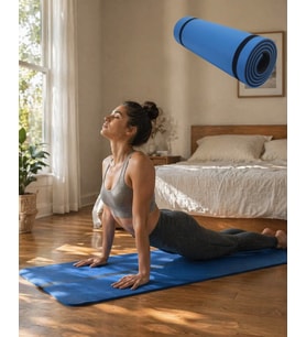 10 mm Fitness ve Pilates Matı Kaydırmaz Taban Konforlu Spor Minderi Hafif Taşınabilir