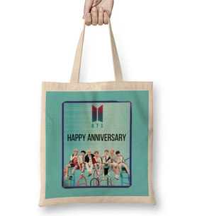 Happy 8 Years To Bts Army Gift Merch Bez Çanta Uzun Saplı
