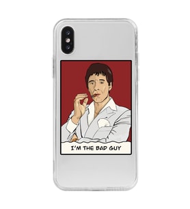 Iphone XS MAX Uyumlu Scarface Tony Montana Tasarımlı Şeffaf Telefon Kılıfı