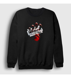 Presmono Unisex Siyah Steel Judas Priest Sweatshirt 88849tt