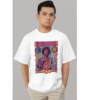 Tasarım Jimi Hendrix Efsane Şarkıcı Baskılı Unisex Oversize Tişört