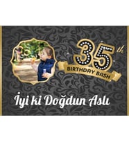 35 Yaş Temalı Doğum Günü Afişi 35X50 cm