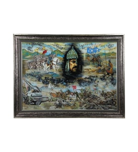 e38 EL İŞÇİLİĞİ CAM BOYAMA TABLO 105 x 86 cm - 6086