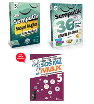 5.Sınıf Sempatik Sosyal Bilgiler Soru Bankası +36 Haftalık Kazanım Denemeleri (Hediyeli)
