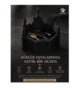 Gotik Tarz Katedral Temalı Takı ve Dekor Aksesuarları