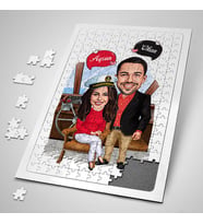 Erkeğe Hediye 240 Parça Gemici Sevgililer Karikatürlü Puzzle