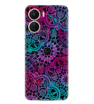 Vivo Y16 Kılıf Silikon Desen Özel Seri Colurful Mandala 1667