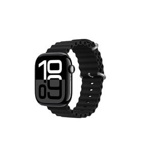 Apple Watch 40mm Uyumlu Kordon Ocean Silikon Yumuşak Esnek Metal Tokalı Zore KRD-75 Kayış