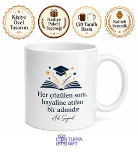 Lise Öğrencisine Üniversite Hayali TYT AYT Soru Çözen Motivasyon Kupa Bardak Hediye