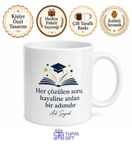 Lise Öğrencisine Üniversite Hayali TYT AYT Soru Çözen Motivasyon Kupa Bardak Hediye