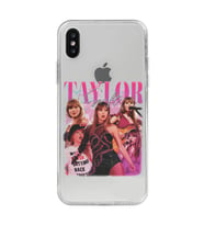 Iphone X / Xs Uyumlu Taylor Swift Desenli Şeffaf Telefon Kılıfı