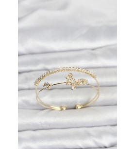 Pirinç Gold Renk Kelebek Model Kadın Bileklik 5886 - HPSBYI5492-2903