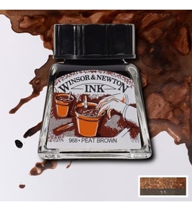 Winsor & Newton Drawing Ink Çizim Mürekkebi 469 Peat Brown 