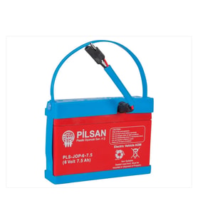 Pilsan 6 volt 7,5 Amper / Ah Kısa Kablolu Kırmızı Performans Akü/Batarya
