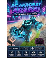 Uzaktan Kumandalı El Hareket Sensörlü Akrobat Araba 360 Derece Dönen Şarjlı Işıklı 4WD Drift Arabası