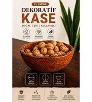 El Yapımı Dekoratif Kase 21x21 cm  Çok Amaçlı Sunum & Çerezlik  Kırılmaz Dayanıklı Tasarım