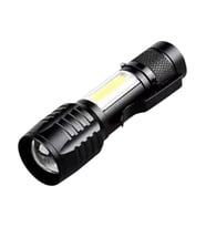 Powerdex PD-5568 Plus USB Şarjlı Mini El Feneri Siyah Renkli LED Ampul Özellikli