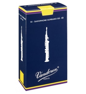 Vandoren SR203 Traditional Soprano Saksafon Kamışı No: 3.0 (Profesyonel) - 10'lu Kutu  Mavi Kutu, Tutarlı Malzeme Kalitesi ve Kararlı Ses Üretimi