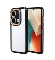 Skyarc Xiaomi Redmi Note 13 4G Kılıf Kamera Korumalı Renkli Kenar ve Çerçeve Tasarımlı Vitamin Kapak (Siyah)