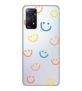 Xiaomi Redmi Note 11 PRO Uyumlu Gülücük Tasarımlı Şeffaf Telefon Kılıfı
