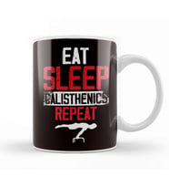 Eat Sleep Calisthenics Street Workout Gym Fitness Training Kupa Bardak Porselen