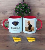 Özel Güvenlik Görevlisi Kupa Bardak Kırmızı Fotoğraflı