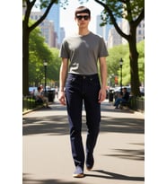 Erkek Moda Essential Fit Kot Pantolon Pamuk Günlük Ve Casual Kombinler Mevsimlik Kullanım