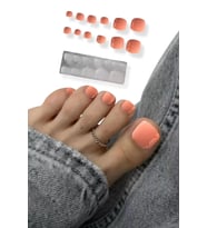 Caş Dekorasyon 12'li Pembe Renk Ayak Takma Tırnak Set