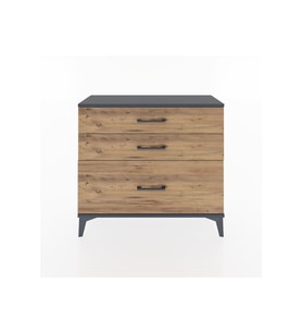 Arges Şifonyer 3 Çekmeceli 88x30x80 Antrasit-Çam
