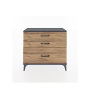 Arges Şifonyer 3 Çekmeceli 88x30x80 Antrasit-Çam