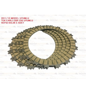 Honda Cbr 250 Debriyaj Balatası Oem Kalite 2011/2013 _Supermoto (Renksiz)