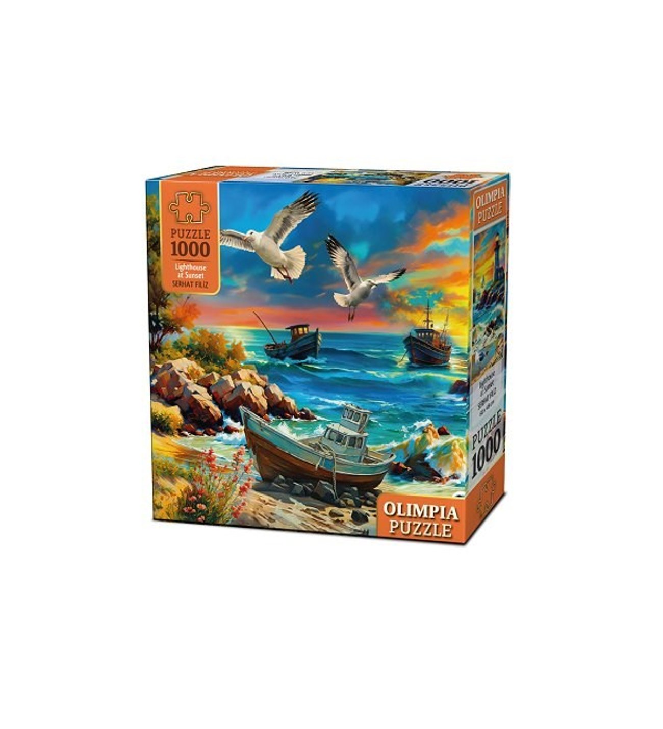 【新品】一点限り！最終セールOLIVERGAキャンバスアートLuxurySoup Olimpia Puzzle 1000 Parça Lighthouse At Sunset