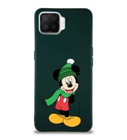 Oppo A73 Soft Premier Kapak Mickey Mouse-G Tasarımlı Silikon Kılıf - Yeşil (Şeffaf)