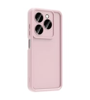 Tecno Spark 20C Kılıf Kamera Korumalı Ananas Silikon Kapak (Pembe)