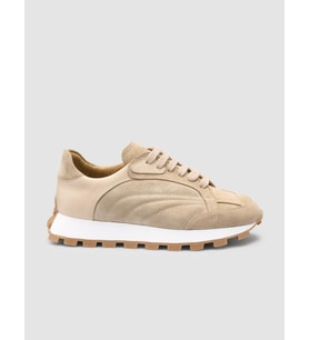 %100 Hakiki Deri Bej Kadın Sneaker