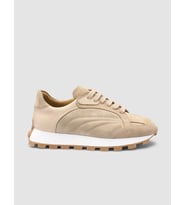 %100 Hakiki Deri Bej Kadın Sneaker