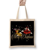 Yılbaşı Yeni Yıl Konseptli Merry Christmas 015 Bez Çanta Uzun Saplı
