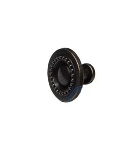 Dekoratif Zamak Düğme - 23x23mm, Eskitme, 1 Adet