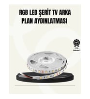 Mey İthalat® TV Arkası LED Şerit Işık Otomatik Açma Kapama Özellikli 2mt