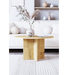 Orta Sehpa, İskandinav Stil, Bohem, 72 cm - Safir Meşe