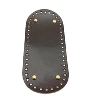 Angel Çanta Aksesuar Gerçek Deri Koyu Kahve 25X12 cm Oval Light Gold Metalli Çanta Tabanı
