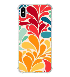 PrintiFy Apple iPhone X Uyumlu Retro Color 5 Baskılı Şeffaf Köşe Korumalı Antişok Kılıf