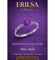 Sertifikalı Bütünsel Enerji Denge Yüzüğü – Mor Akik Taşı Ayarlamalı İnce Kasa Akrep Kova Oğlak Burç (Çok Renkli)