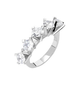 Starlight Diamond Pırlanta Montür Elegance 925 Ayar Gümüş Bayan Beştaş Yüzük