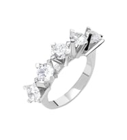 Starlight Diamond Pırlanta Montür Elegance 925 Ayar Gümüş Bayan Beştaş Yüzük
